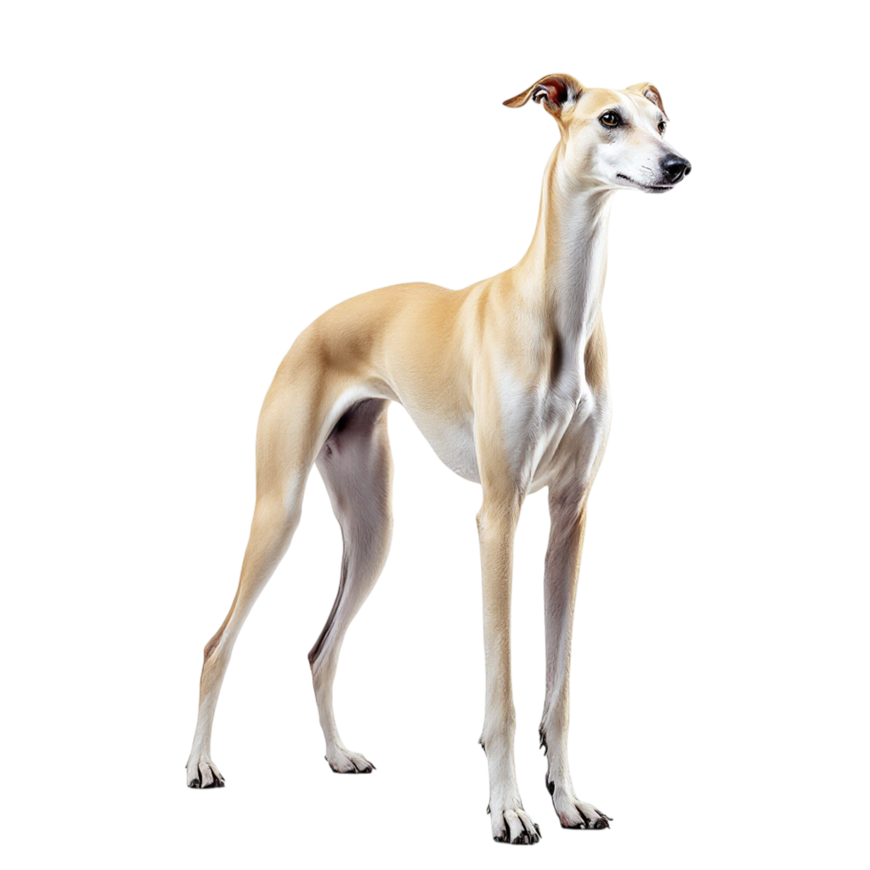A dog standing in front of a black background png
