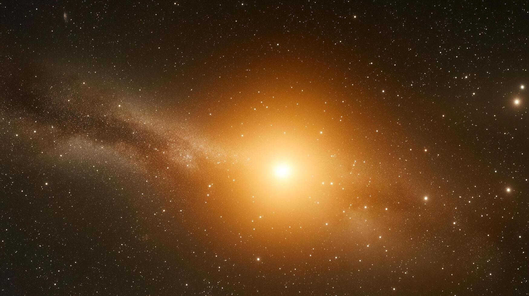 Brilliant celestial body, a star blazing against the dark backdrop of space, surrounded by countless stars and cosmic dust. photo
