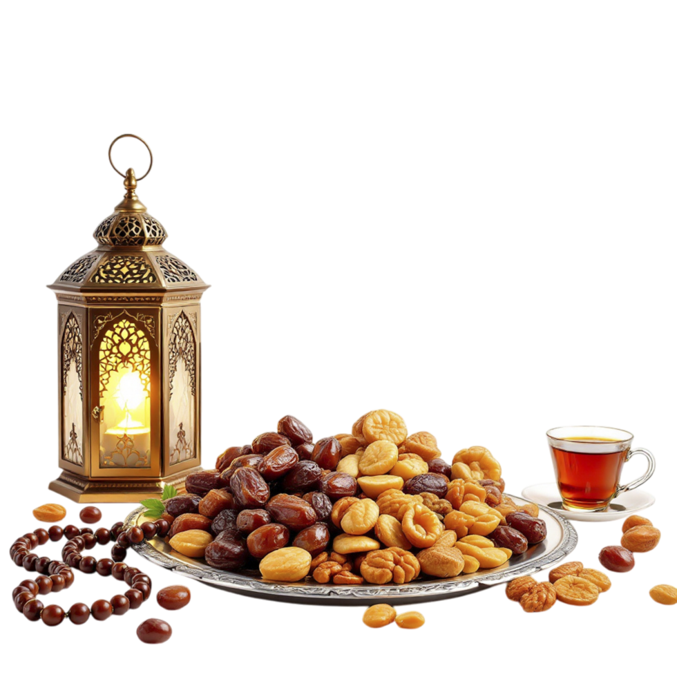 Arabic date nuts and tea png