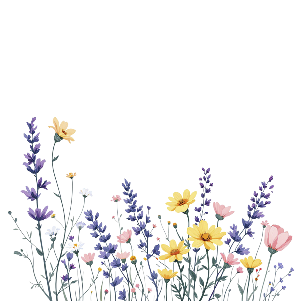 A black background with flowers and leaves png