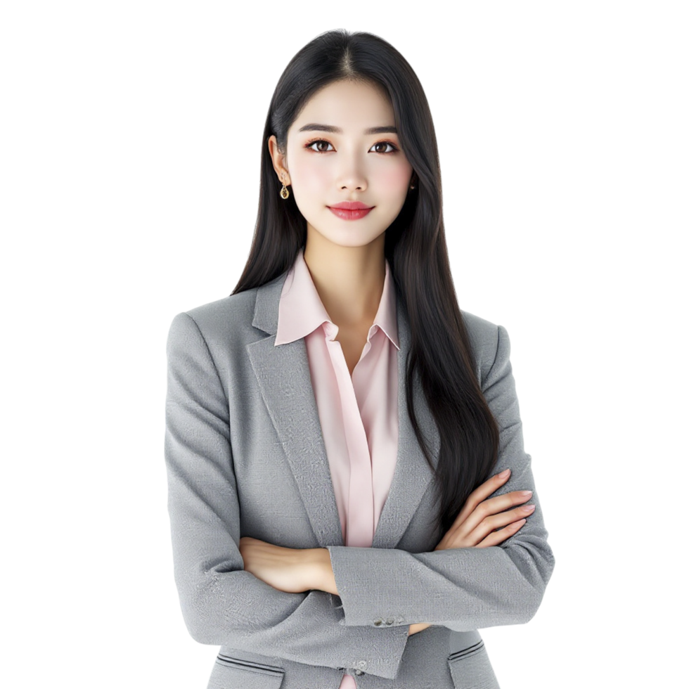 Asian business woman in a suit png