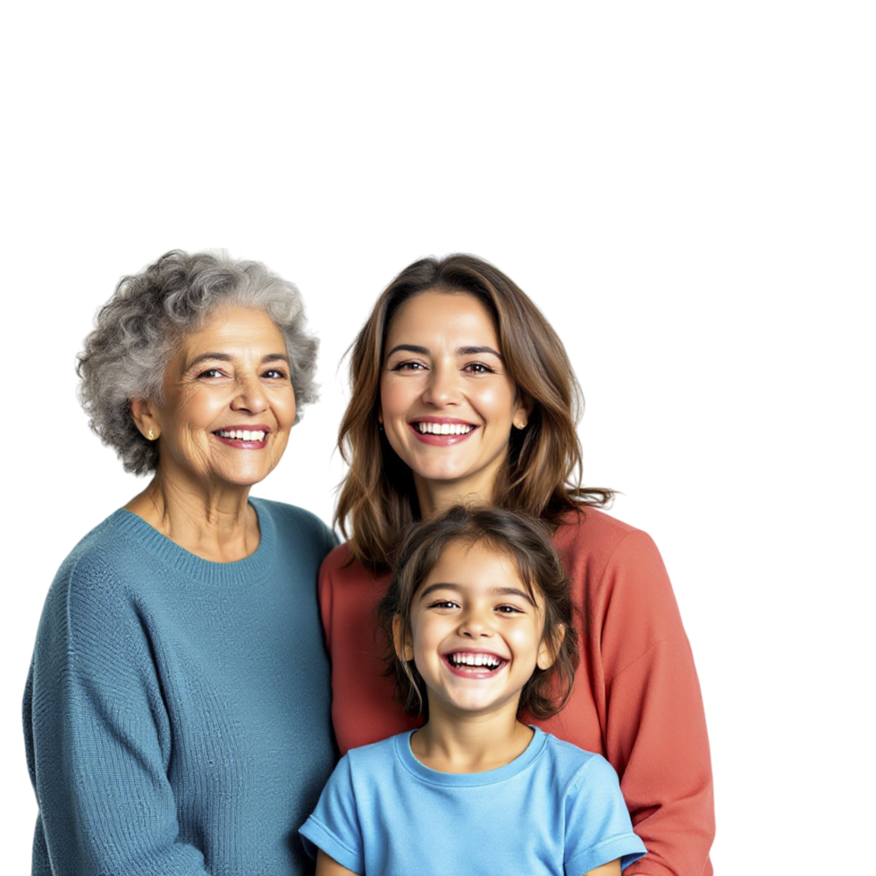 Three generations of women and a child png