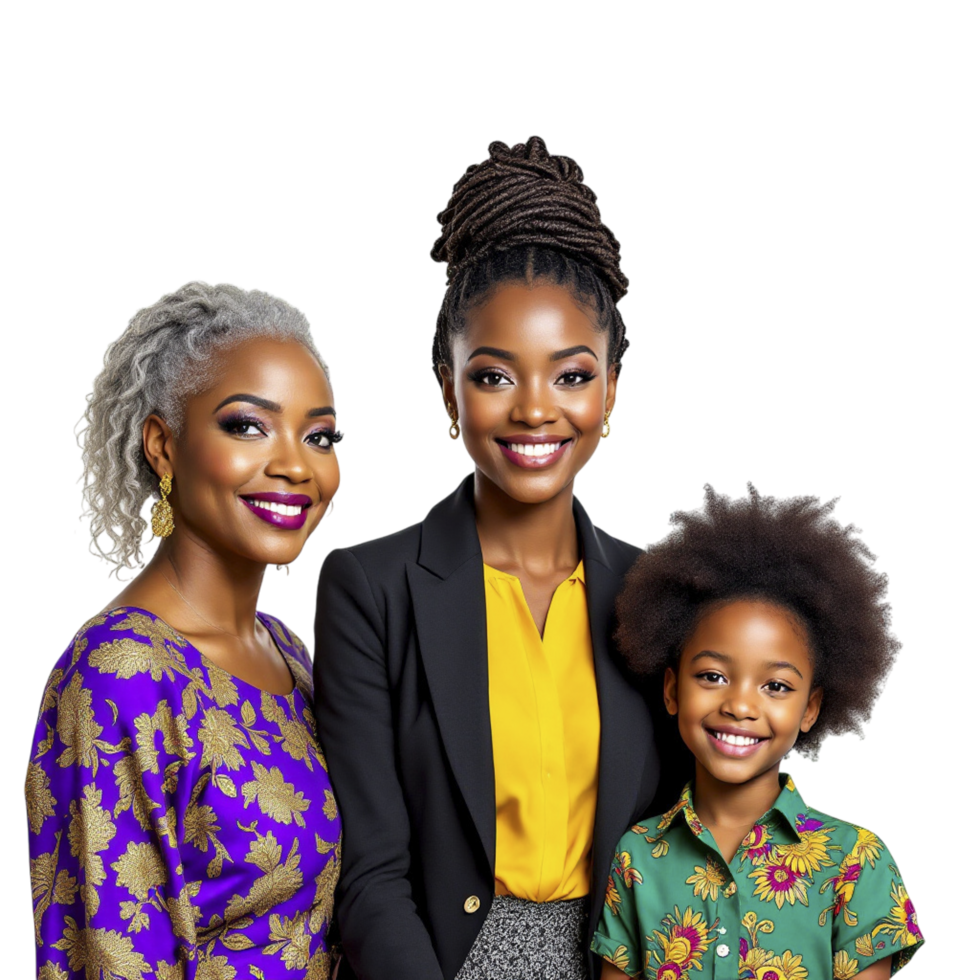 Three women and a child pose for a photo png