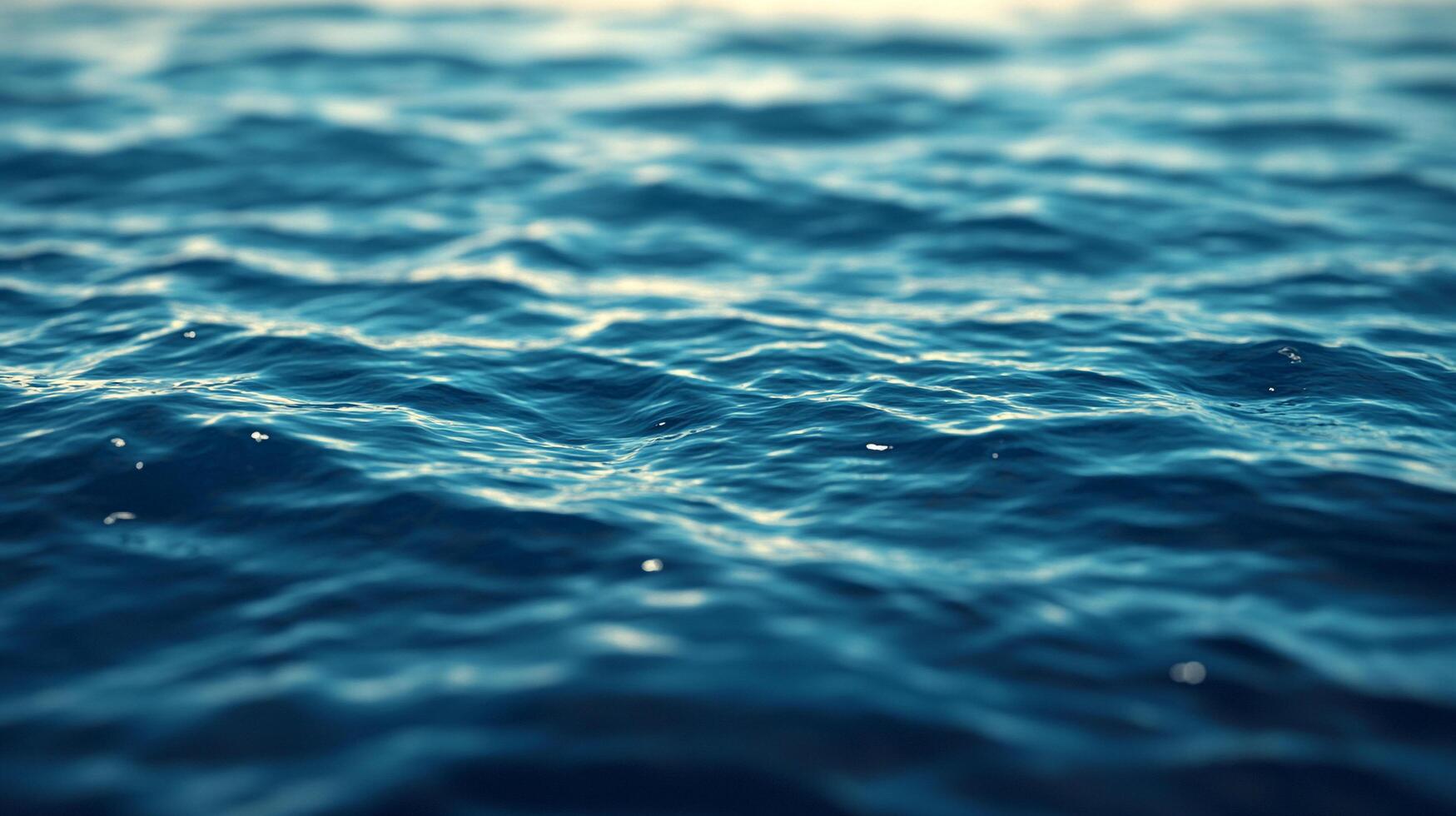 A calming view of ocean waves with a shallow depth of field, showcasing the serene beauty and subtle textures of the open sea. photo
