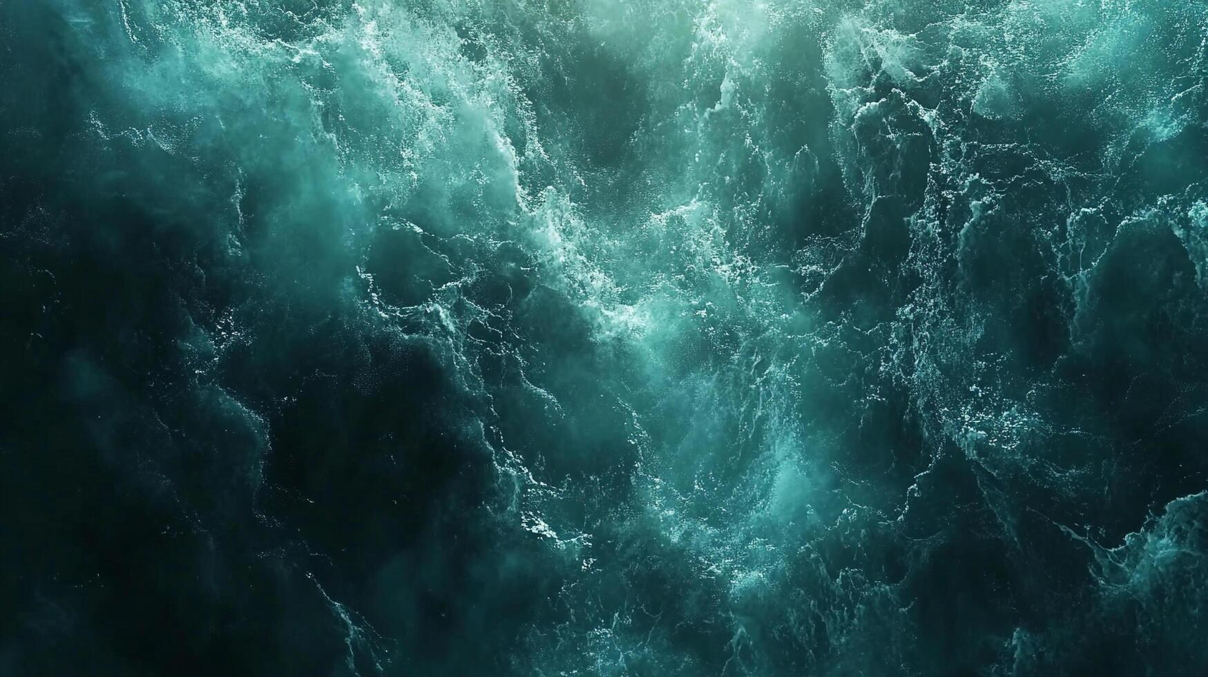 Aerial view of ocean waves crashing, the rhythmic dance of water is captured in a breathtaking scene. The deep blue of the ocean dominates. photo