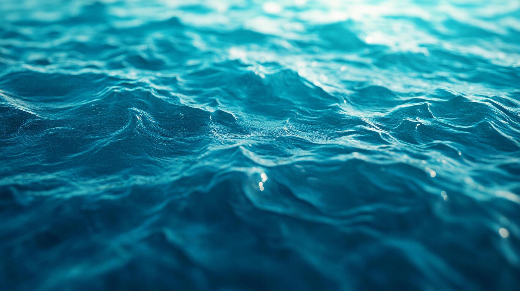 Mesmerizing turquoise waters glisten under a radiant sun, tiny waves dance in hypnotic rhythm, creating a serene and invigorating ocean scene. photo