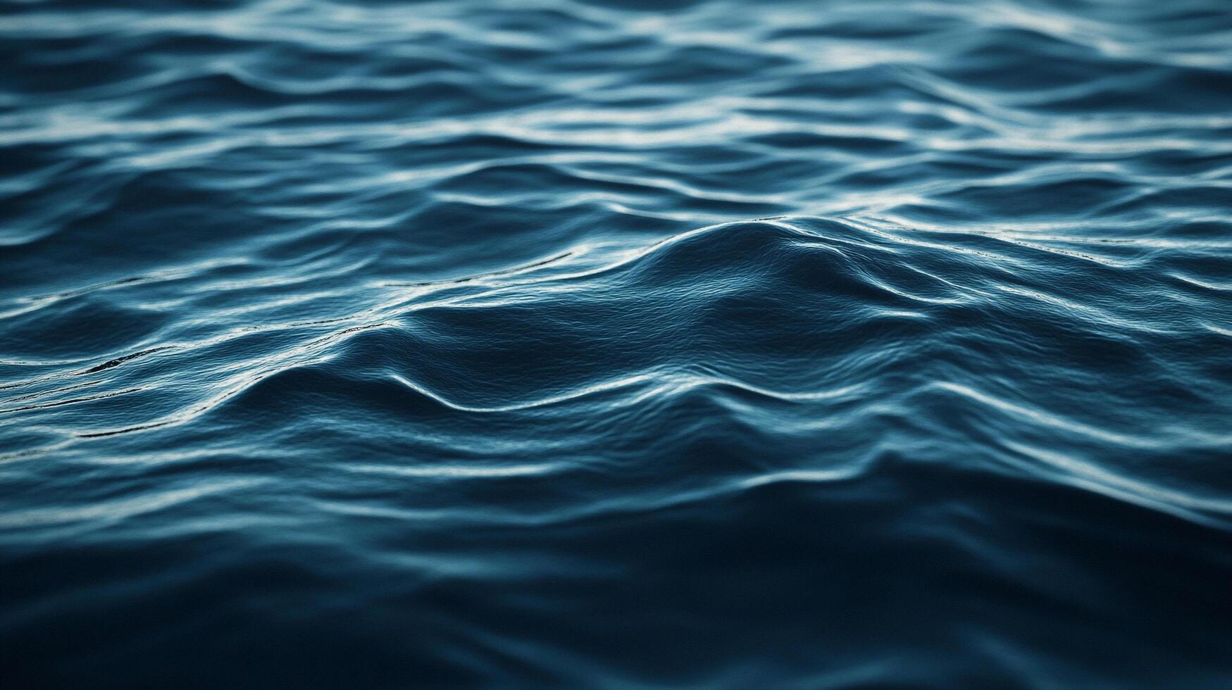 Tranquil ocean waves gently ripple under diffused sunlight, creating a serene and captivating aquatic scene of pure beauty. photo