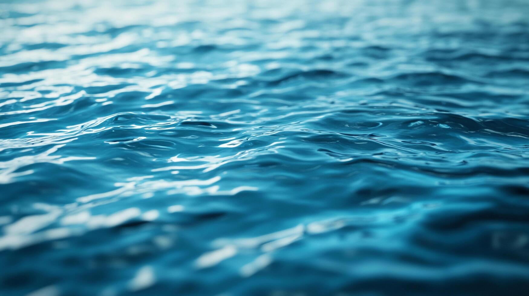 Captivating ocean surface showcasing subtle wave patterns, creating a soothing and immersive visual experience. Serene blue water reflects light. photo