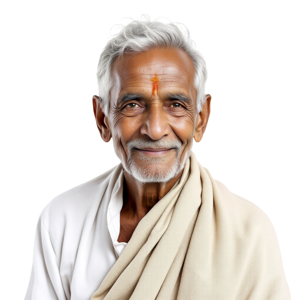An old man with white hair and a beard png