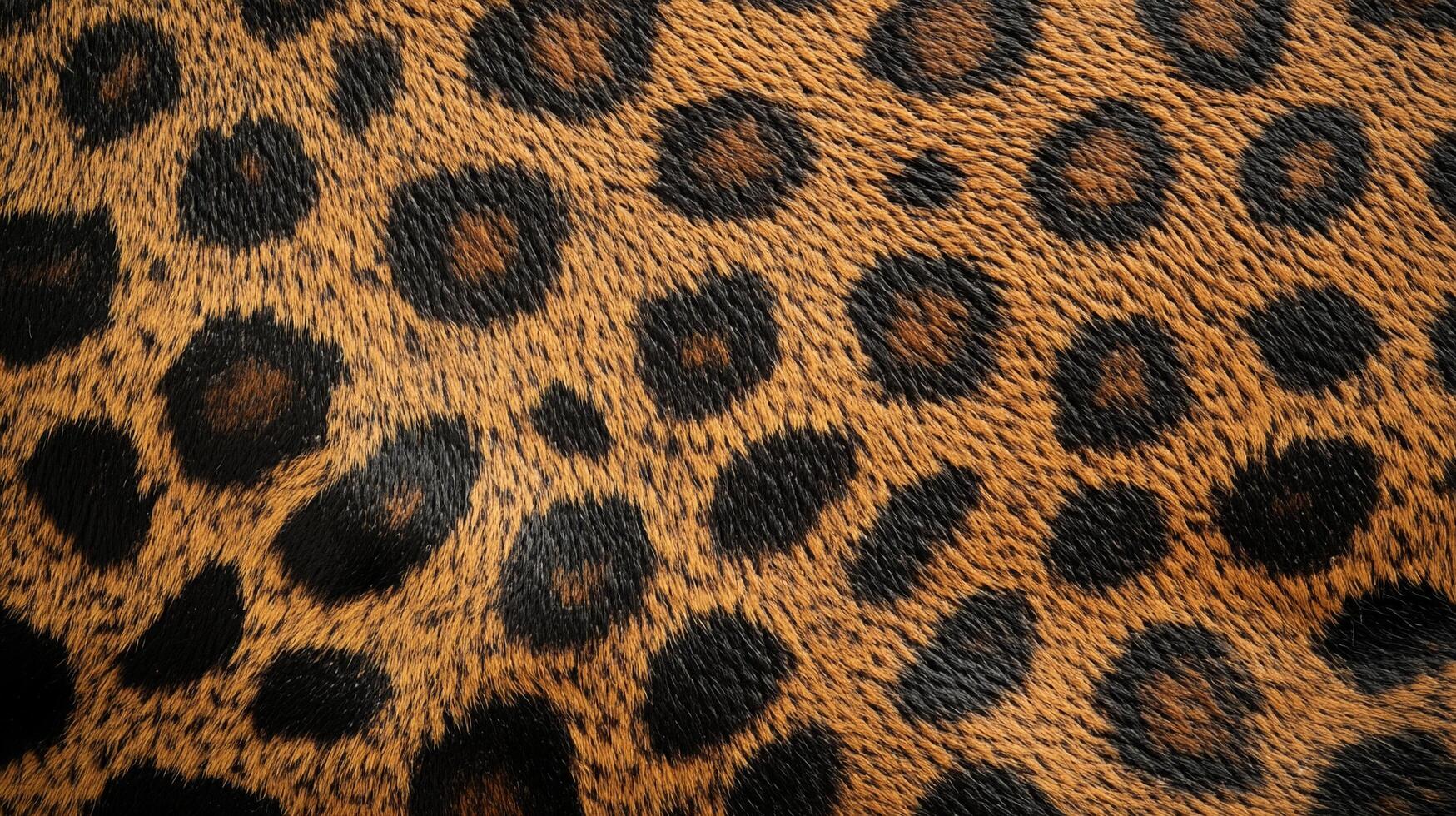 Closeup image showcasing brown and black rosette pattern on the orange fur texture, resembling of a leopard skin, beautiful animal print. photo