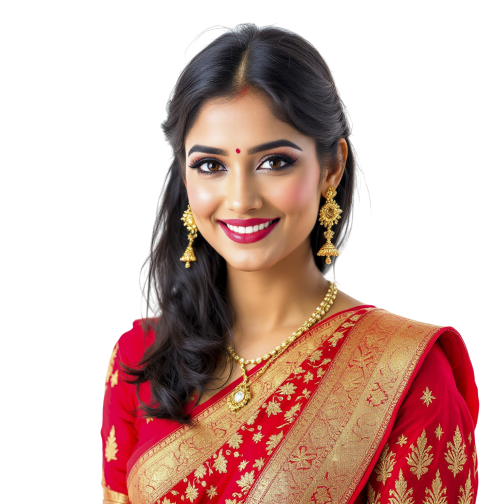 Indian woman in red sari png