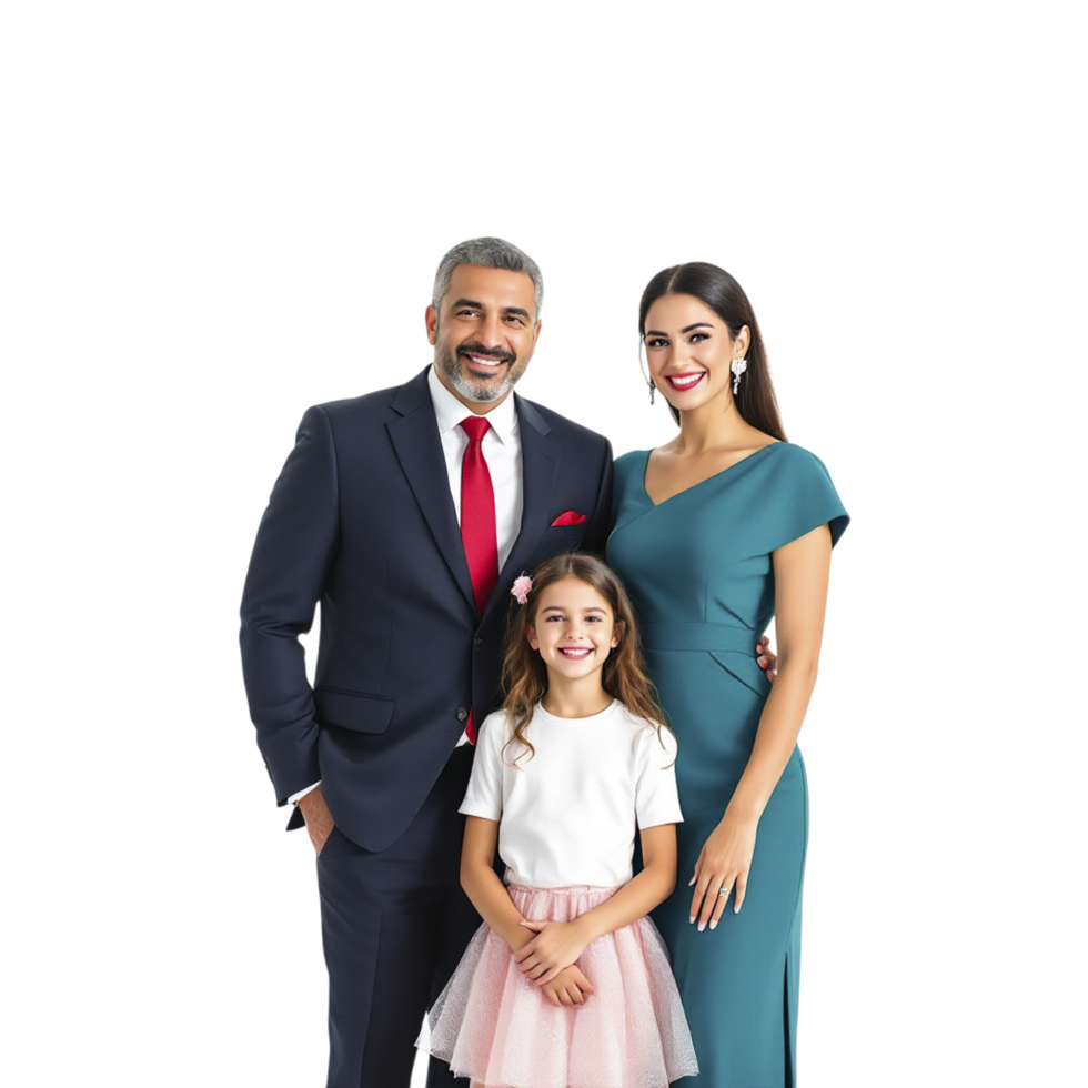 A family posing for a photo in a formal setting png