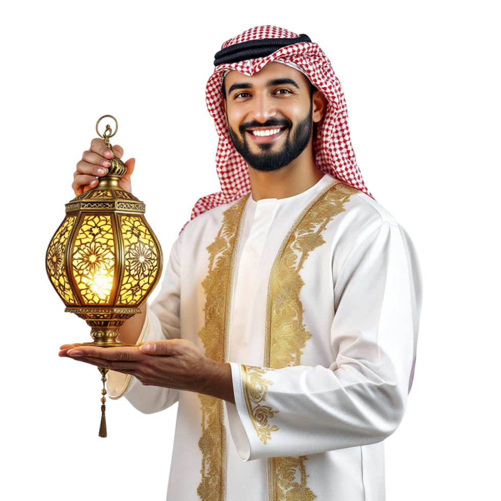 Arabic man holding a lantern png
