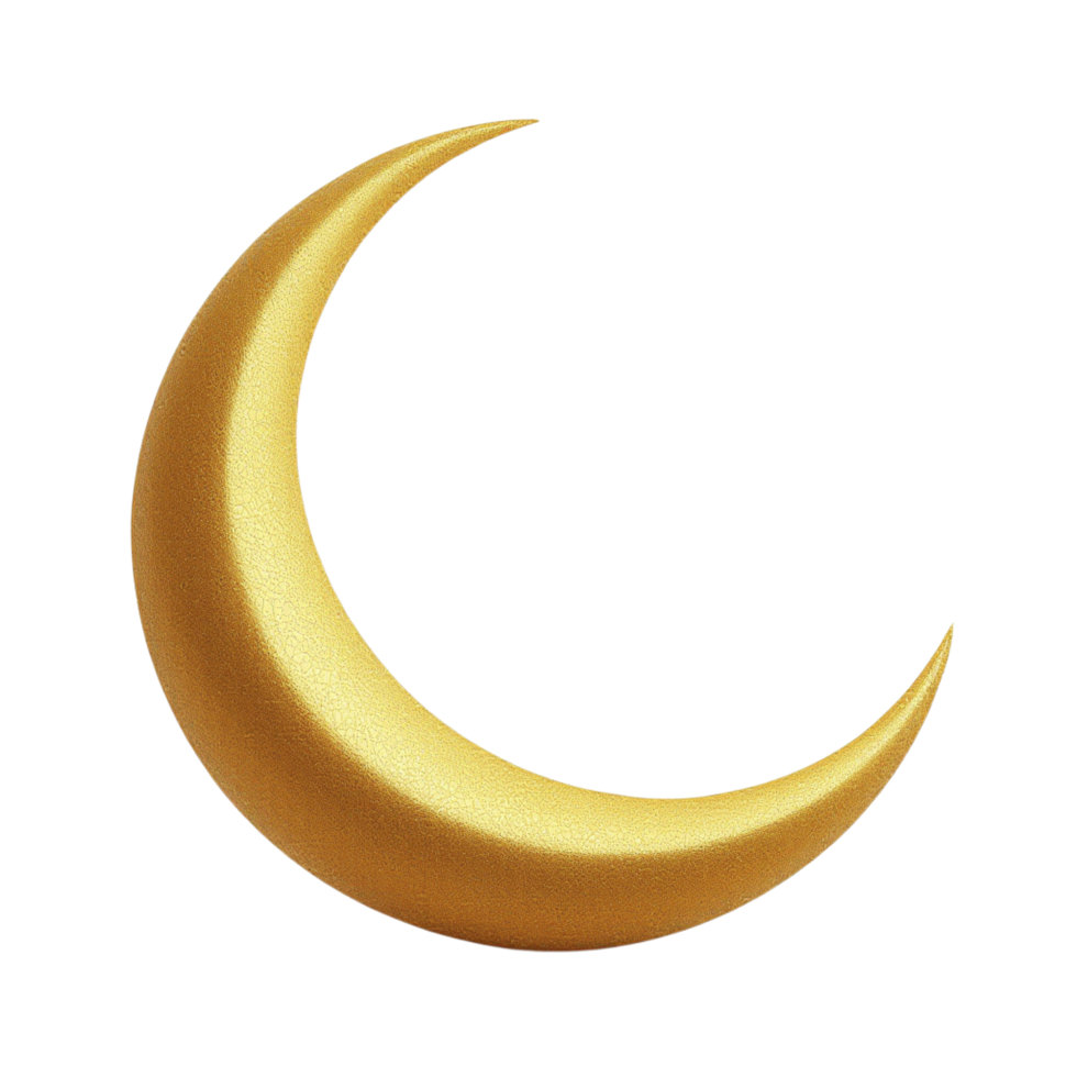 A golden crescent on a black background png