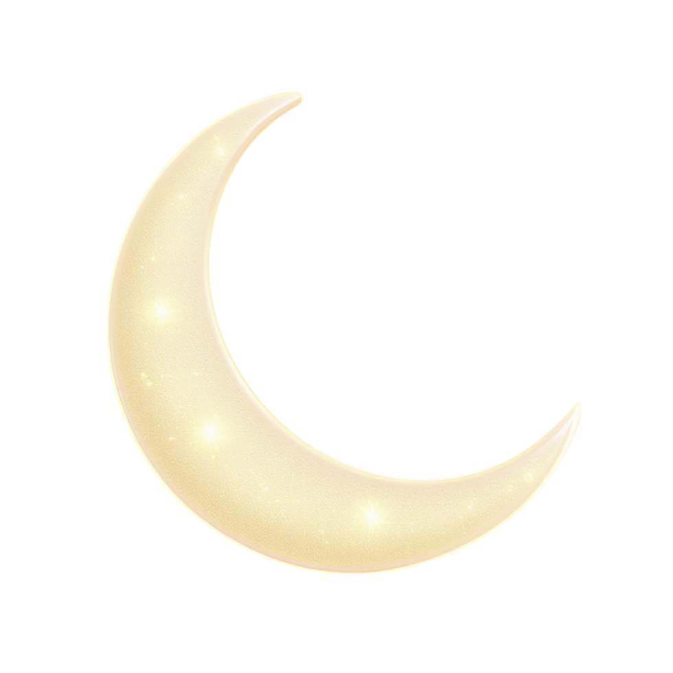 A crescent moon with stars on it png