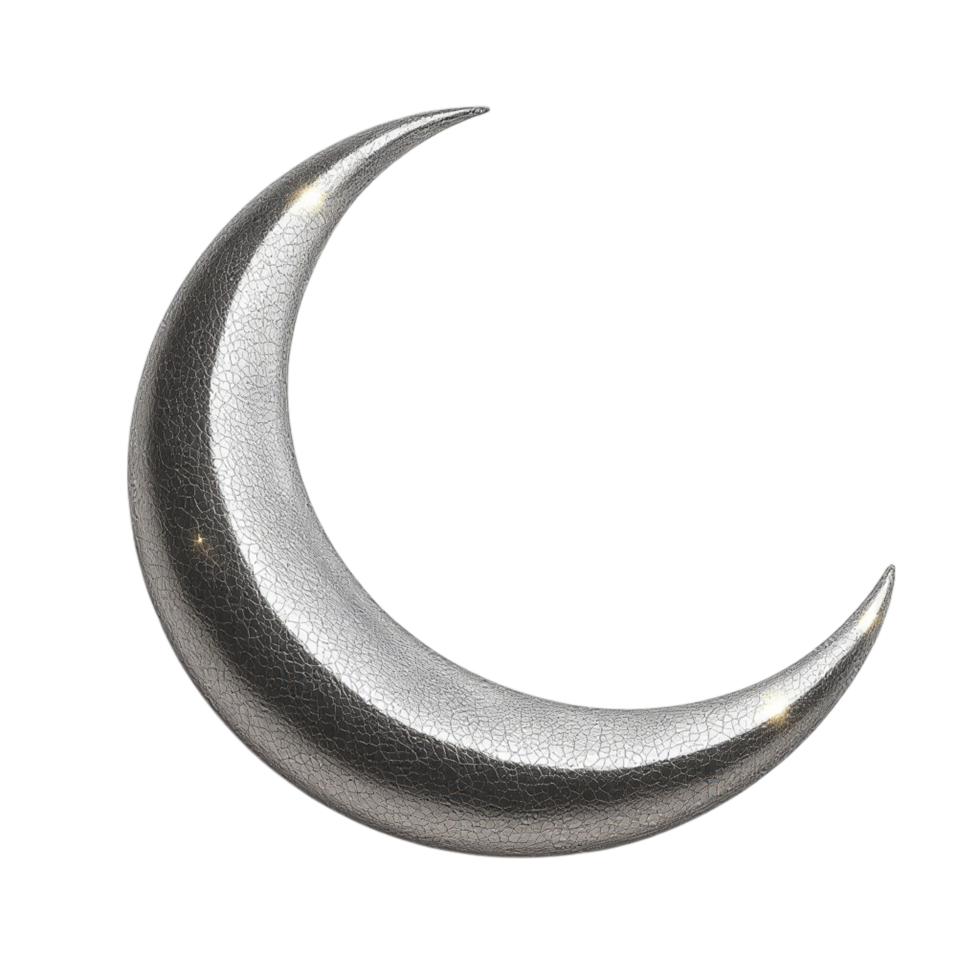 A crescent is shown against a black background png