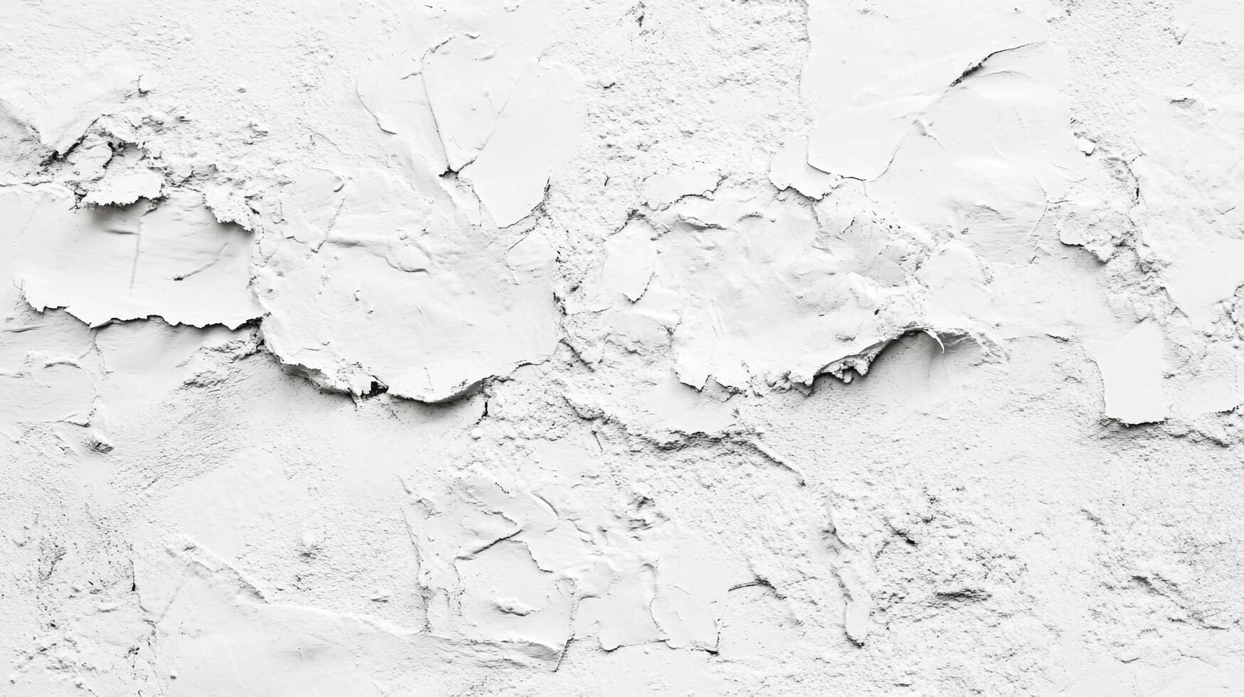 A textured white background shows peeling paint and rough plaster, offering depth and tactile visual interest for creative applications. photo