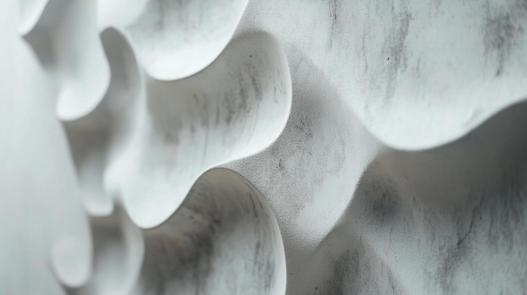 Abstract waves flow across a textured surface, creating a calming, rhythmic pattern with grayscale tones. Modern, natural elements merge. photo