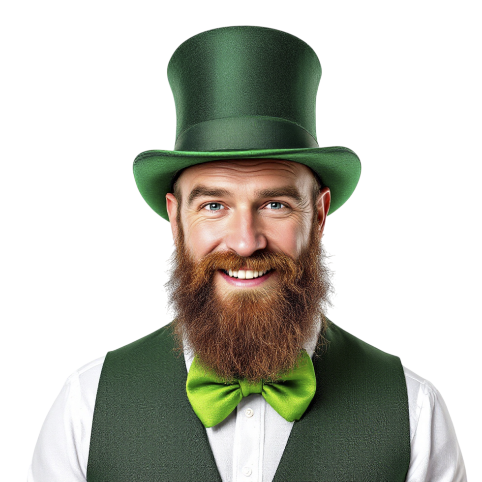 A man with a beard and green hat png