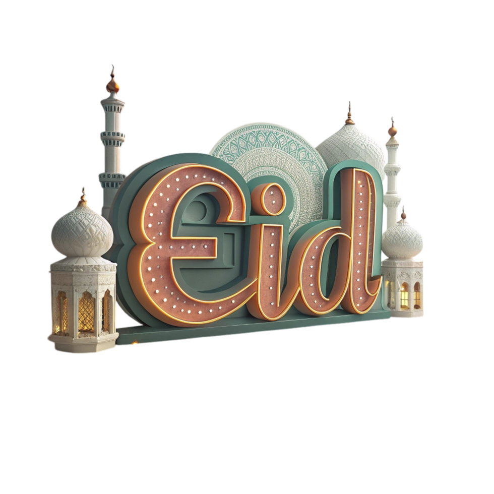 3d rendering of the word eid png