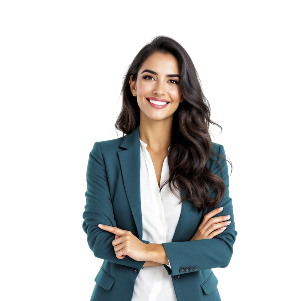 A beautiful woman in a business suit png
