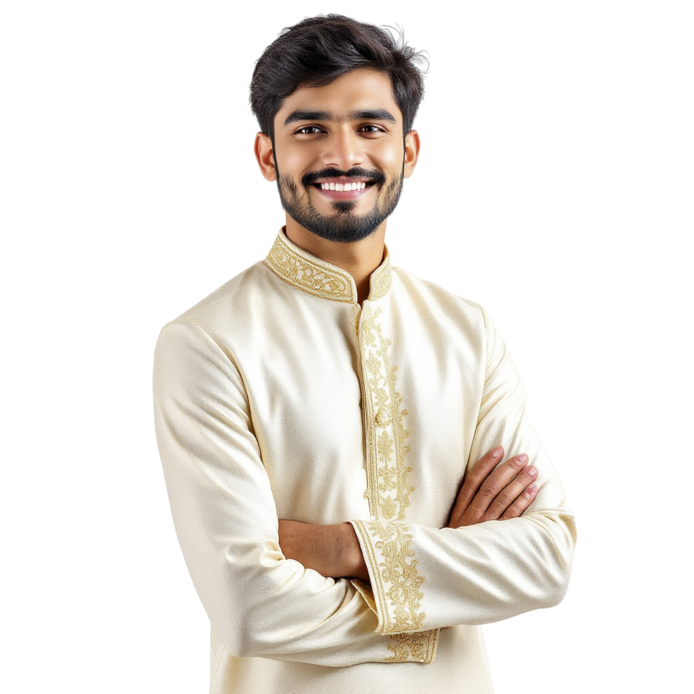 A man in a traditional indian outfit png