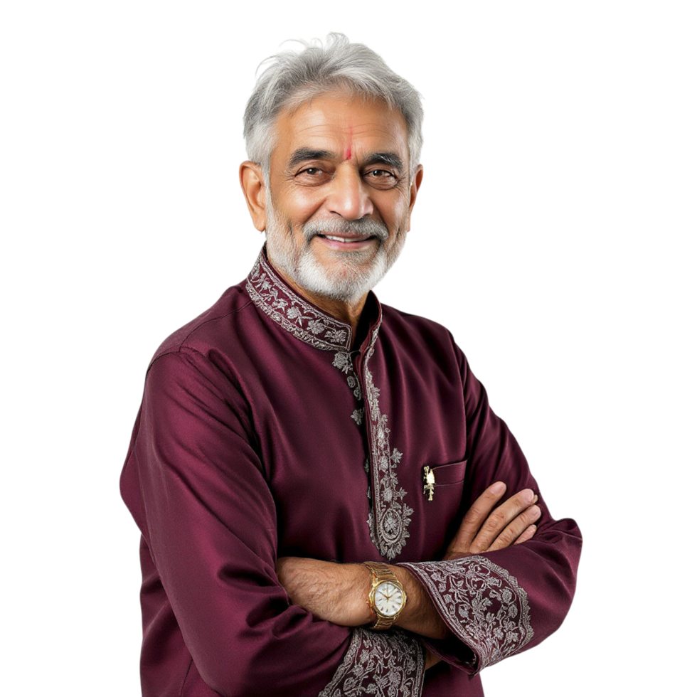 An older man with white hair and beard in a maroon shirt png