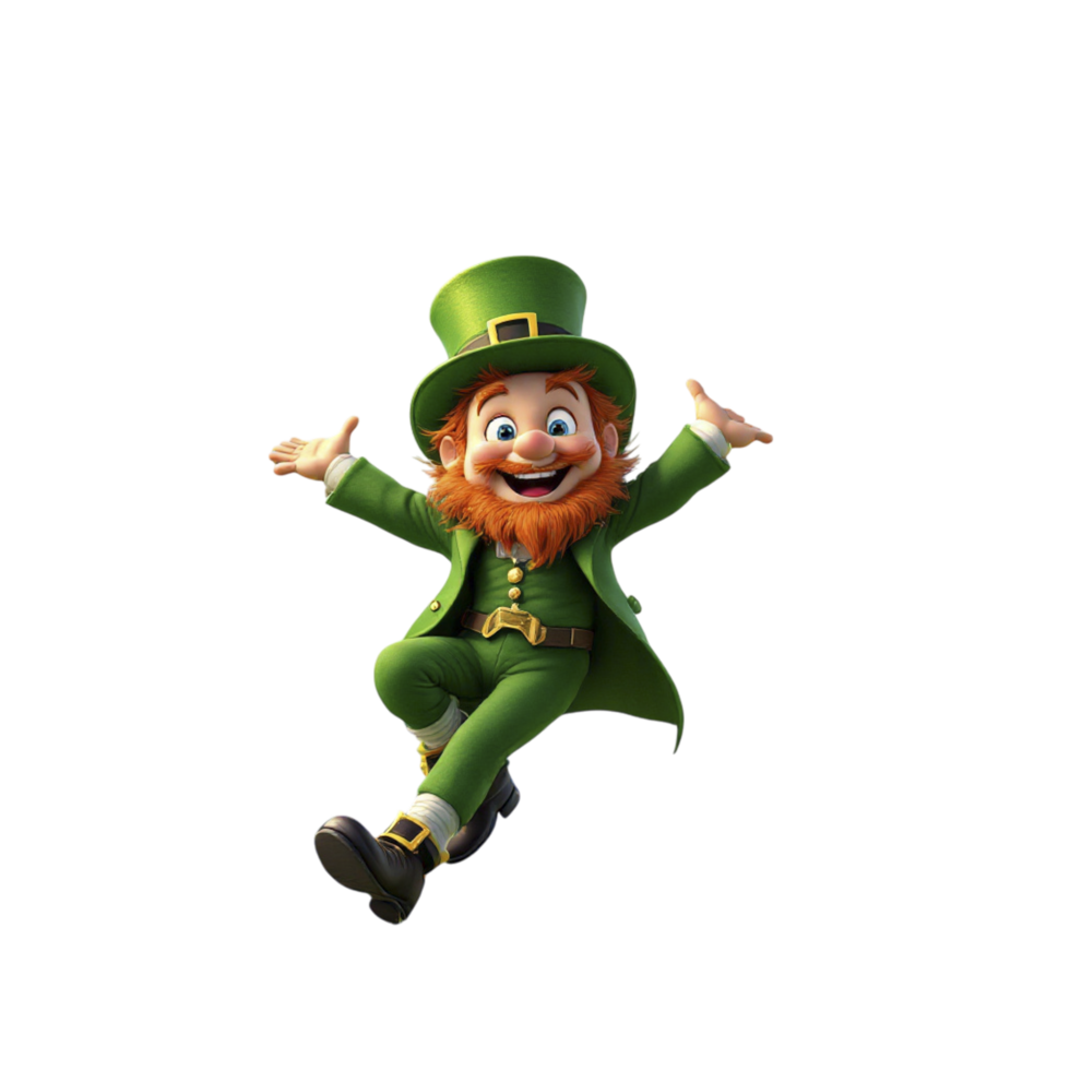 A leprechaun jumping in the air png