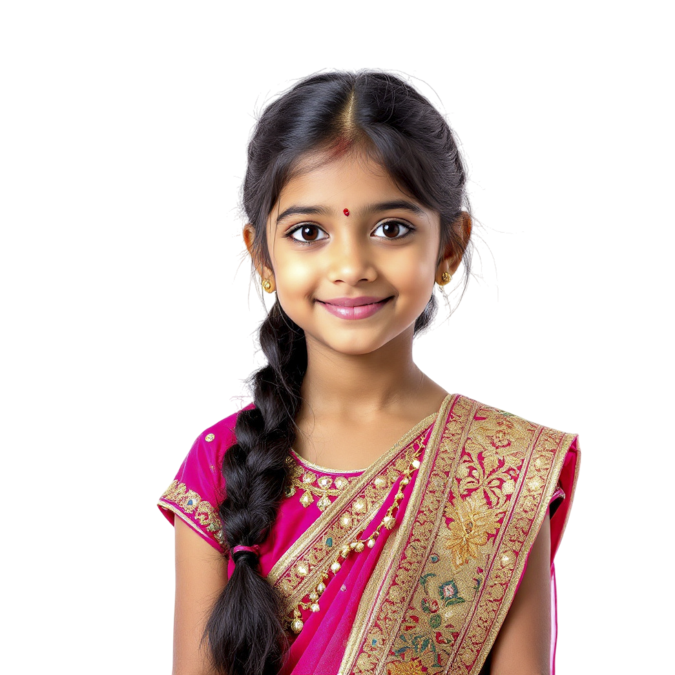 Indian girl in pink sari png