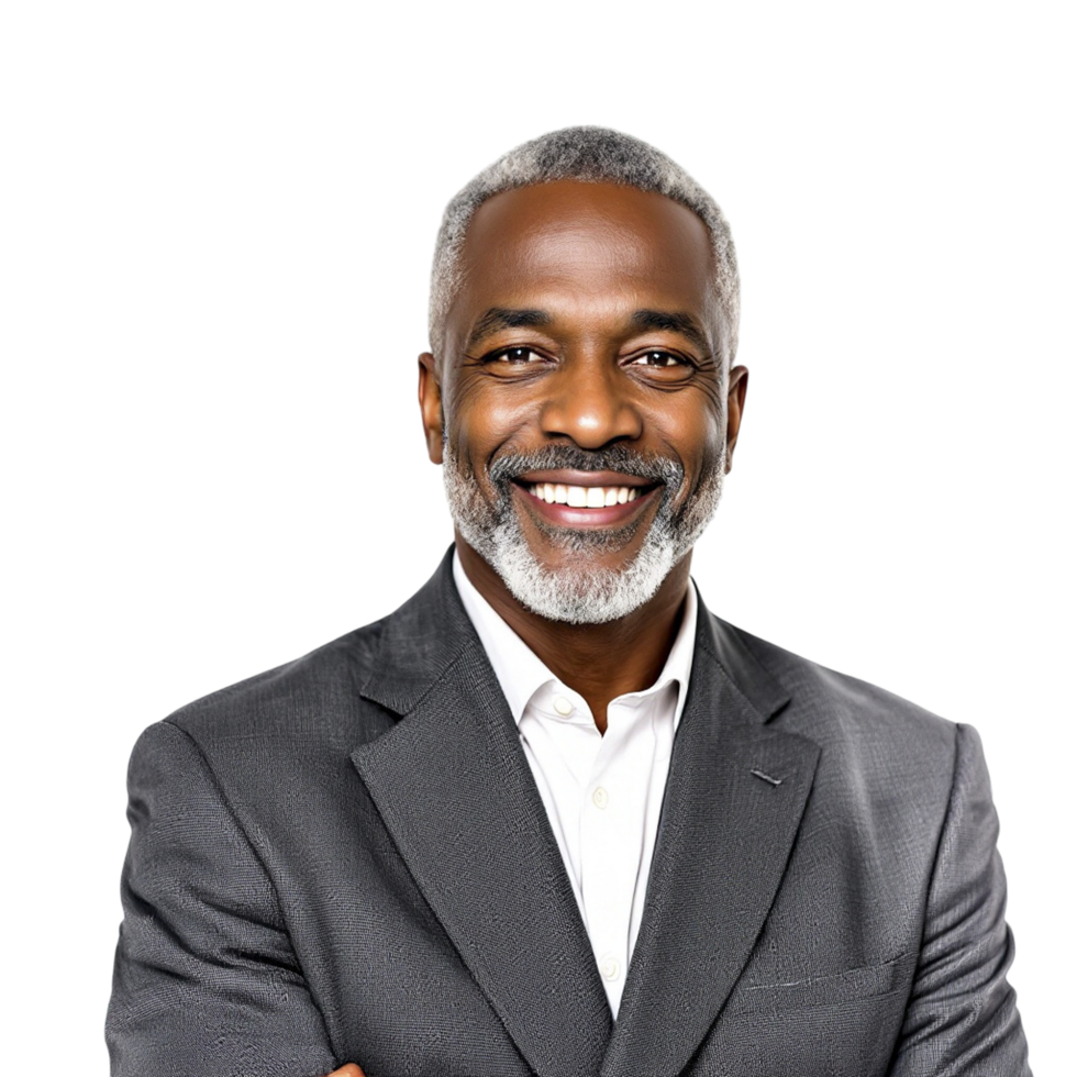 A man with a gray beard and white shirt png