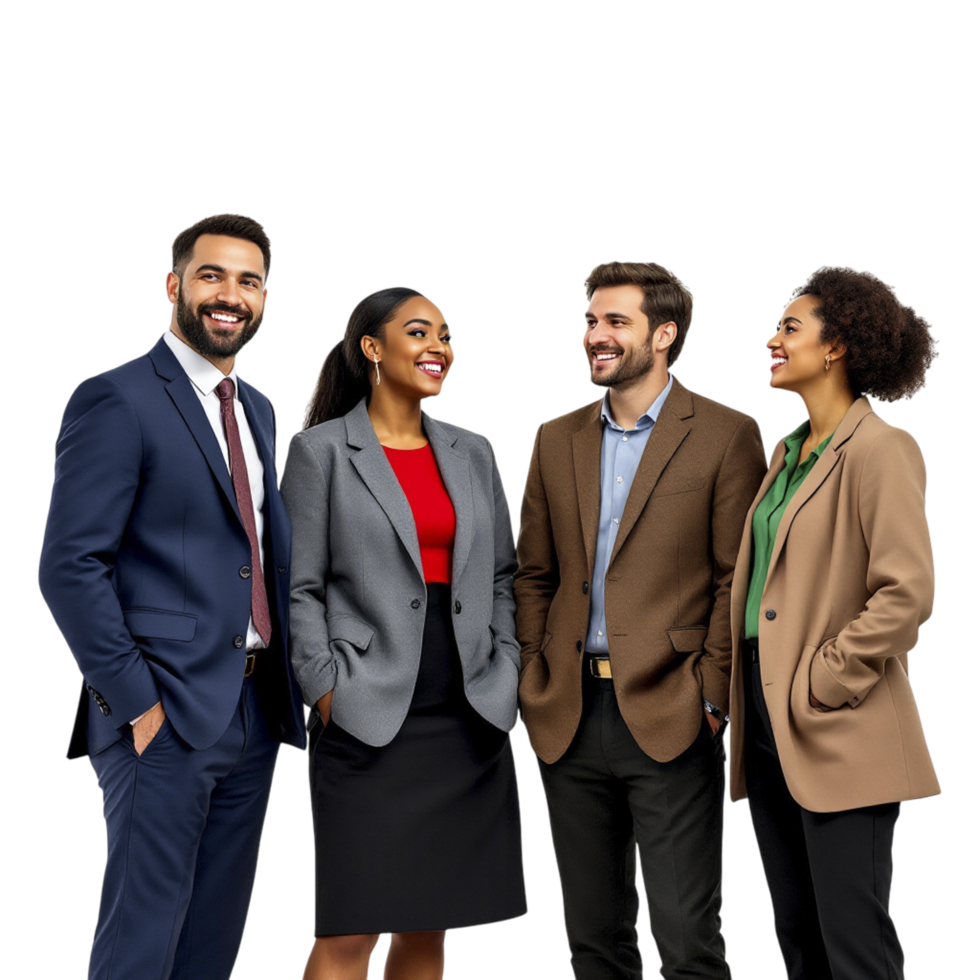 Group of business people standing together png