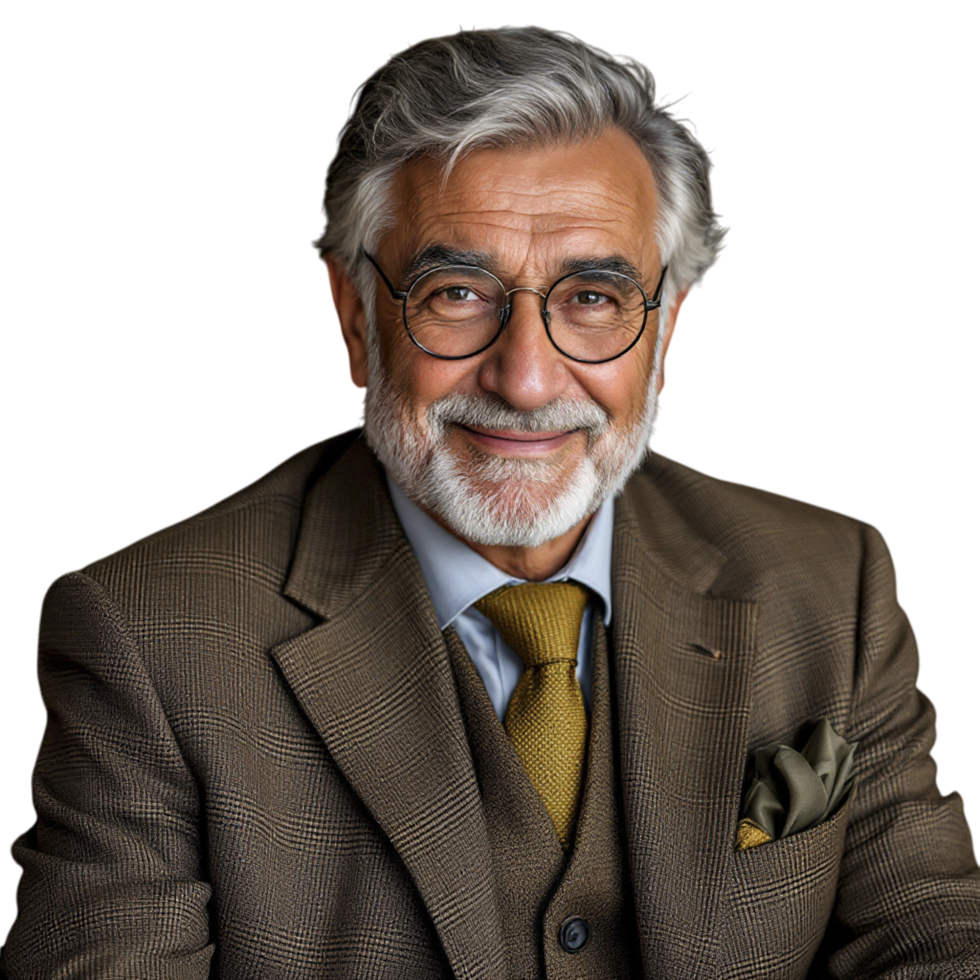 A man with a beard and glasses png