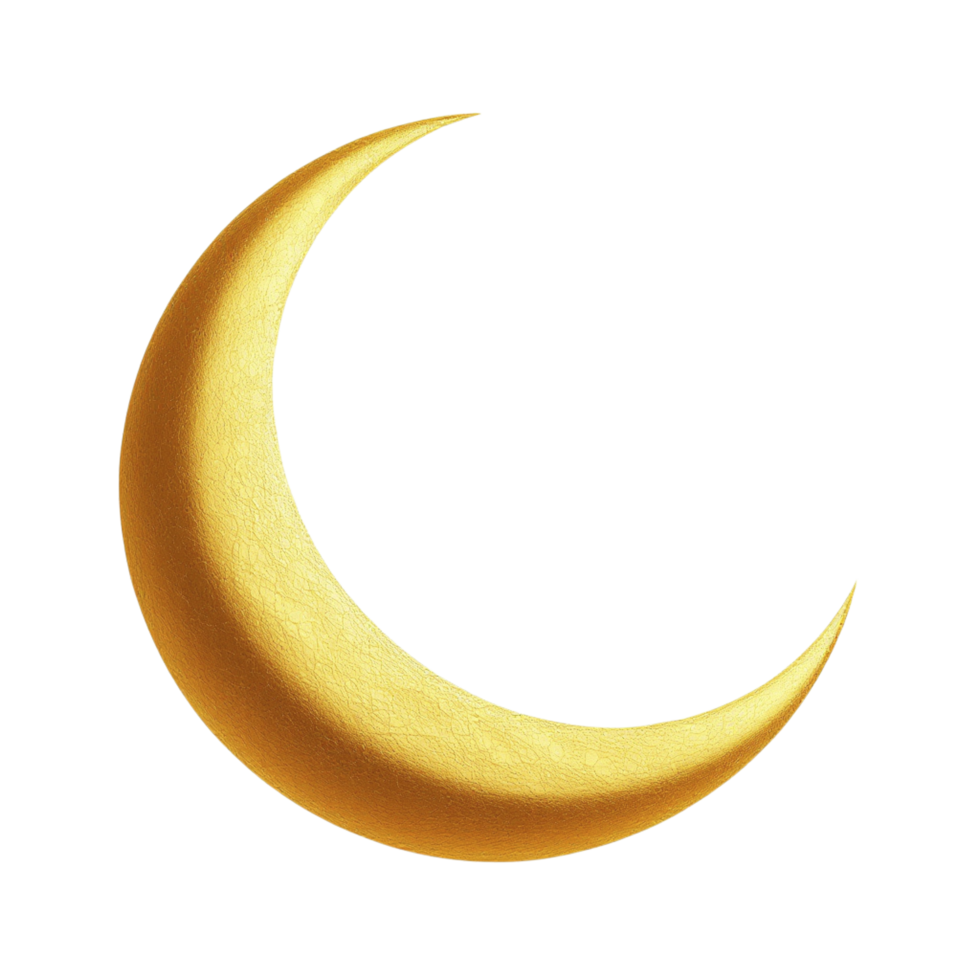 A crescent moon is shown on a black background png