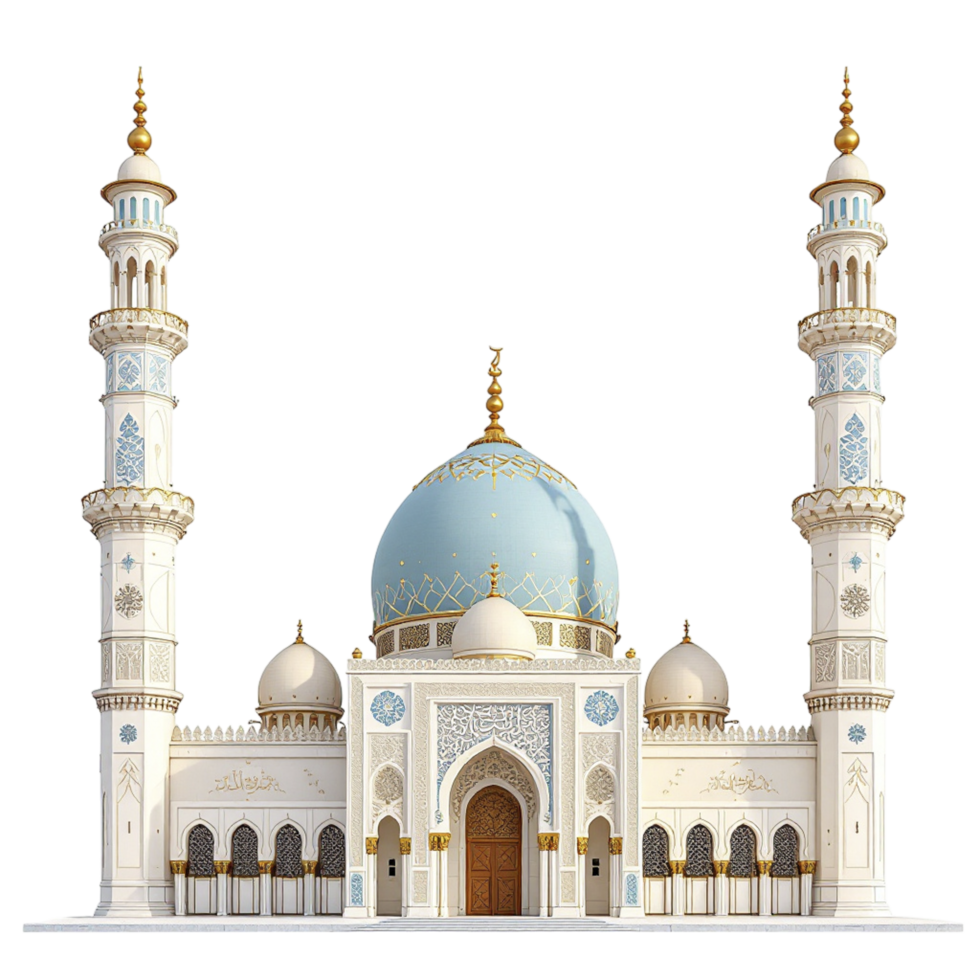 An illustration of a white mosque png