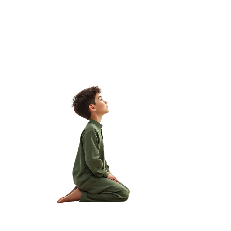 A young boy in green is sitting on the floor png