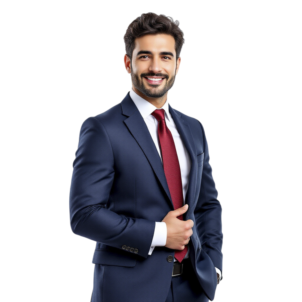 A man in a suit and tie posing for the camera png