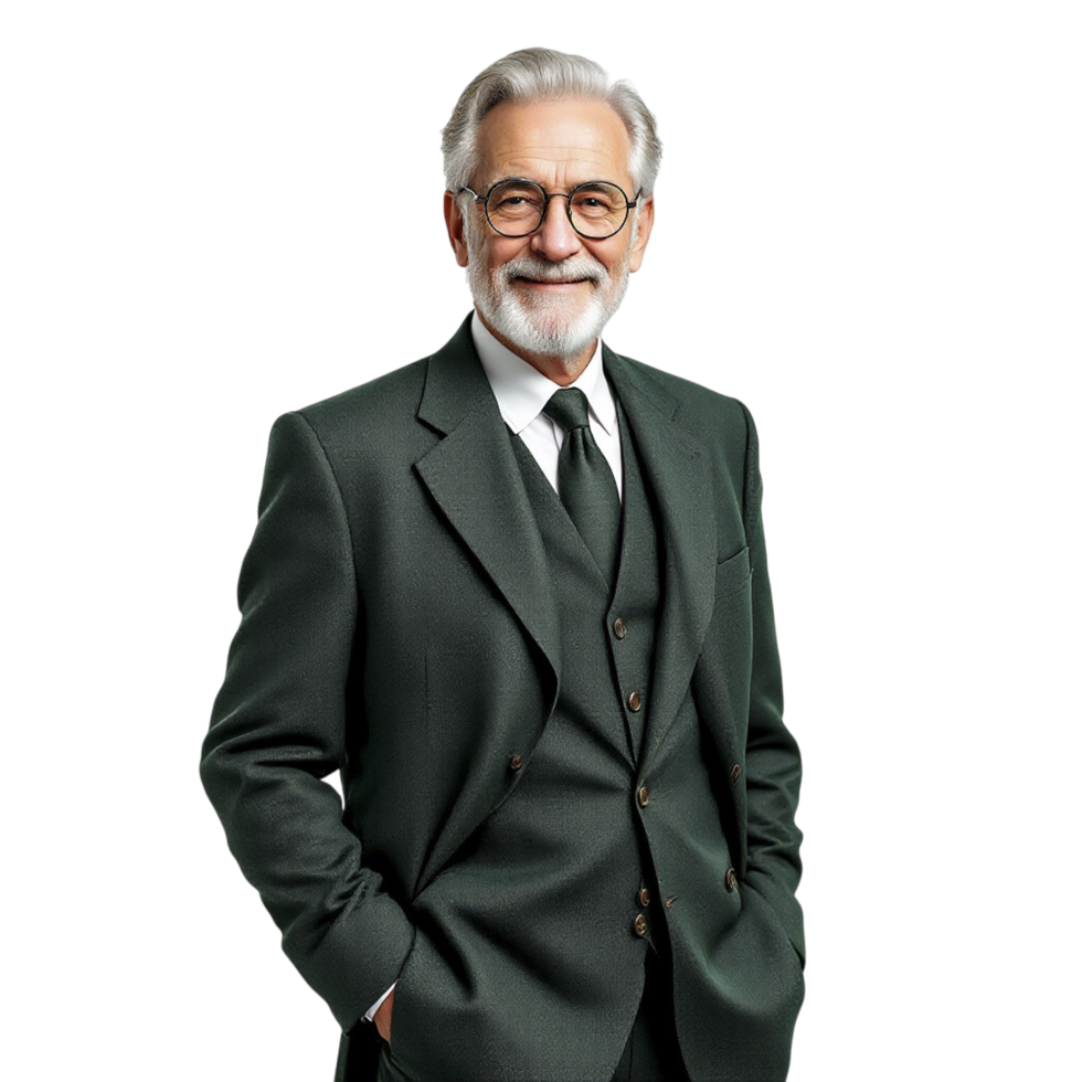 A man in a suit and tie posing for a photo png