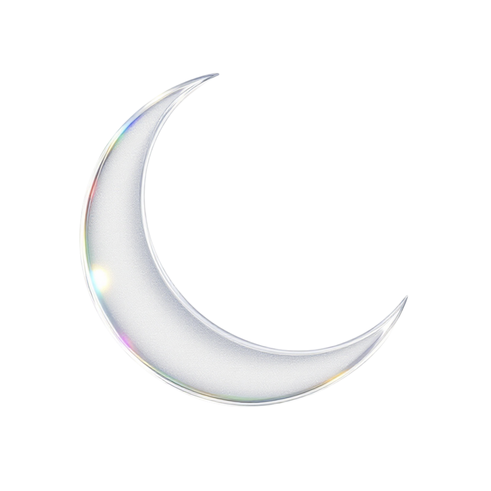 A crescent moon on a black background png