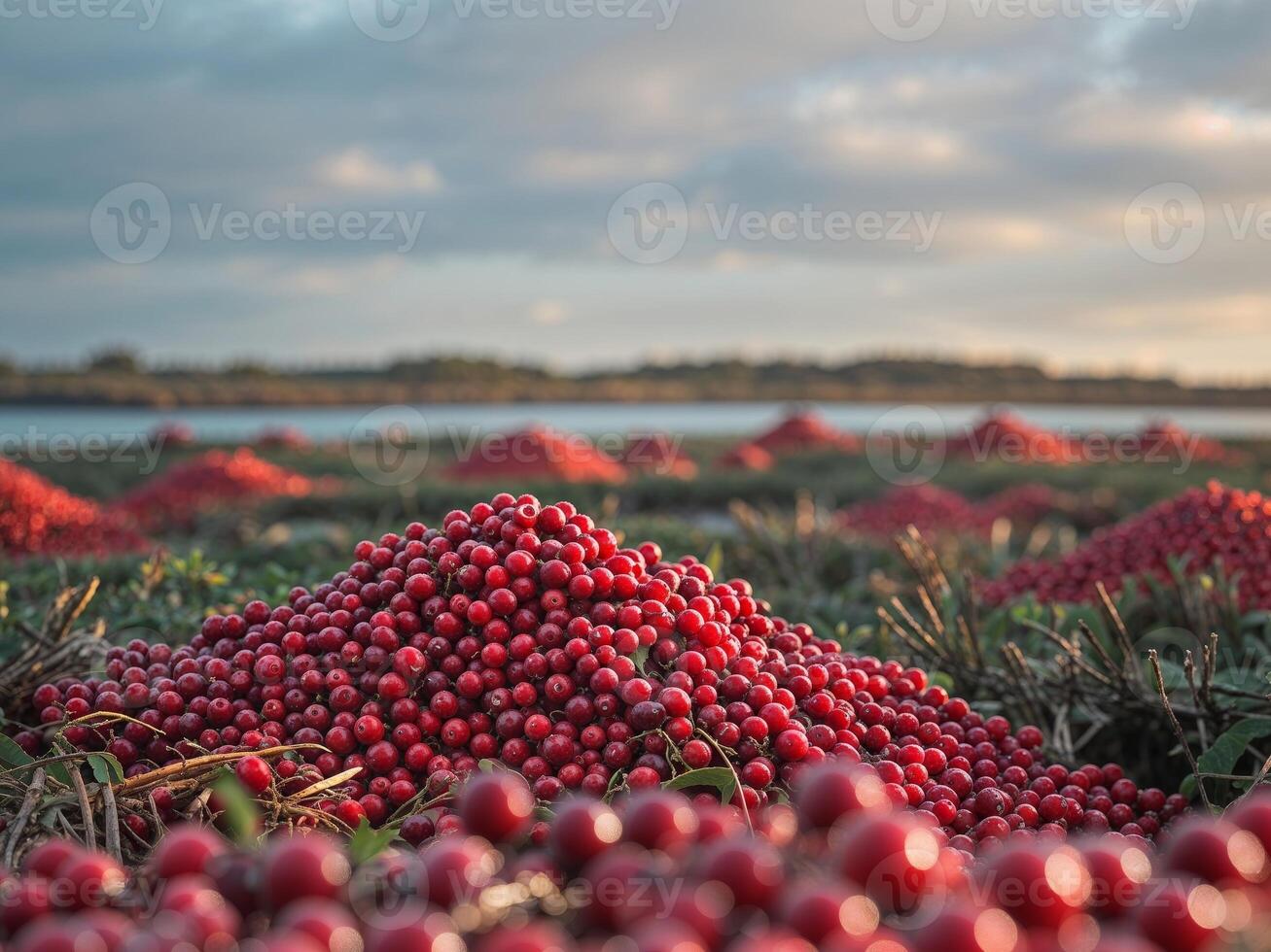 cranberry bog on Cape Cod showcases distinct charm of changing seasons its historical significance to region and tranquil appeal of cranberry harvest photo