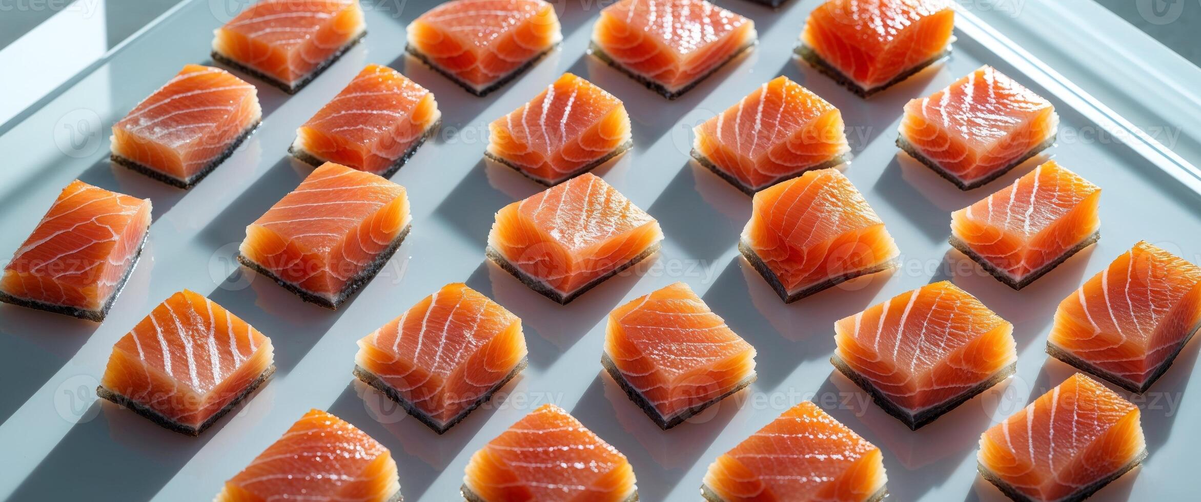 Salmon on a platter photo