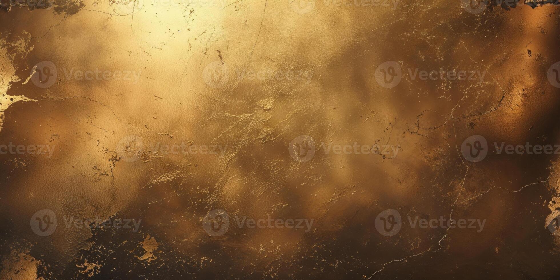 Vintage distressed look created by gold metallic gradient background with subtle grunge texture photo