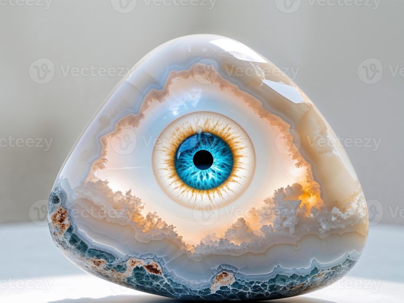 Magical Eye Stone with Eyeball Within a Beautiful Stone photo