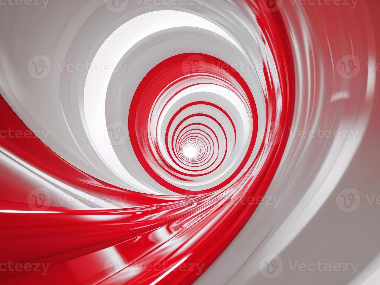 Red and white abstract background with a spiral shape photo