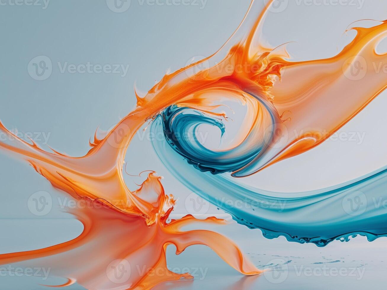 Colorful swirls of liquid are shown in this image photo
