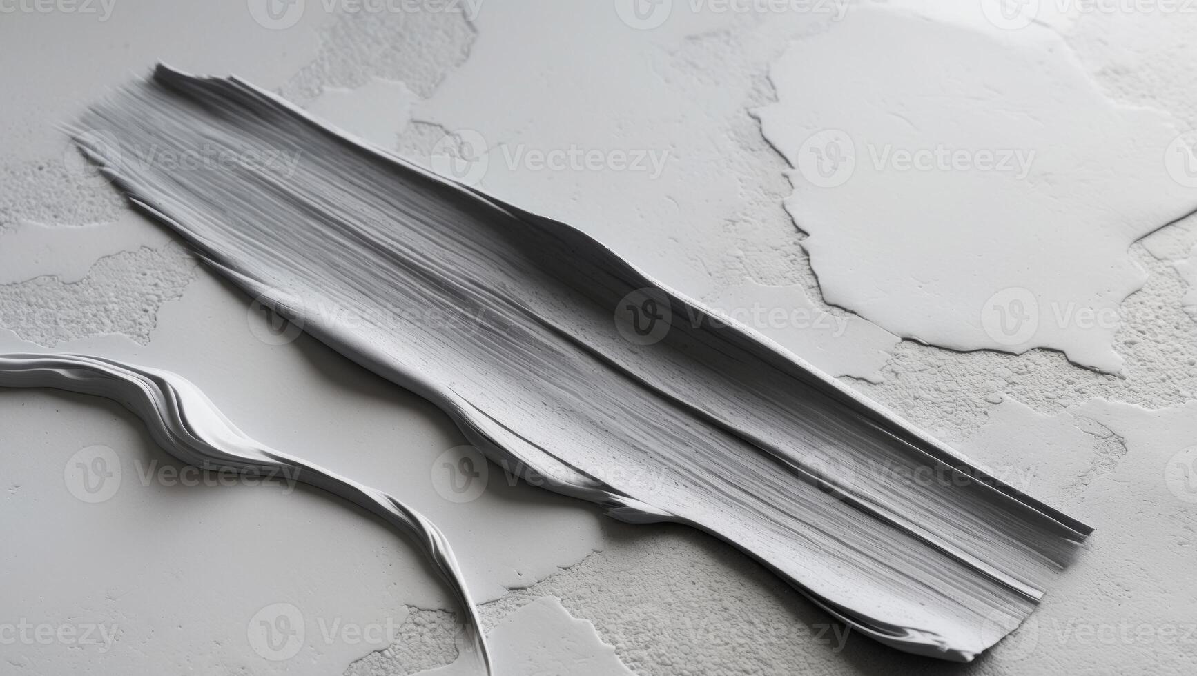 Gray brush stroke with a textured surface photo