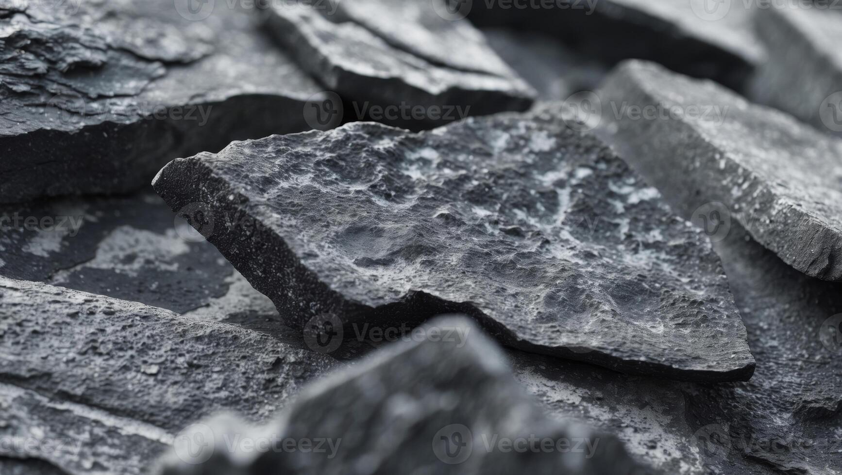 Rough natural texture of old black stone is suitable for backgrounds. photo