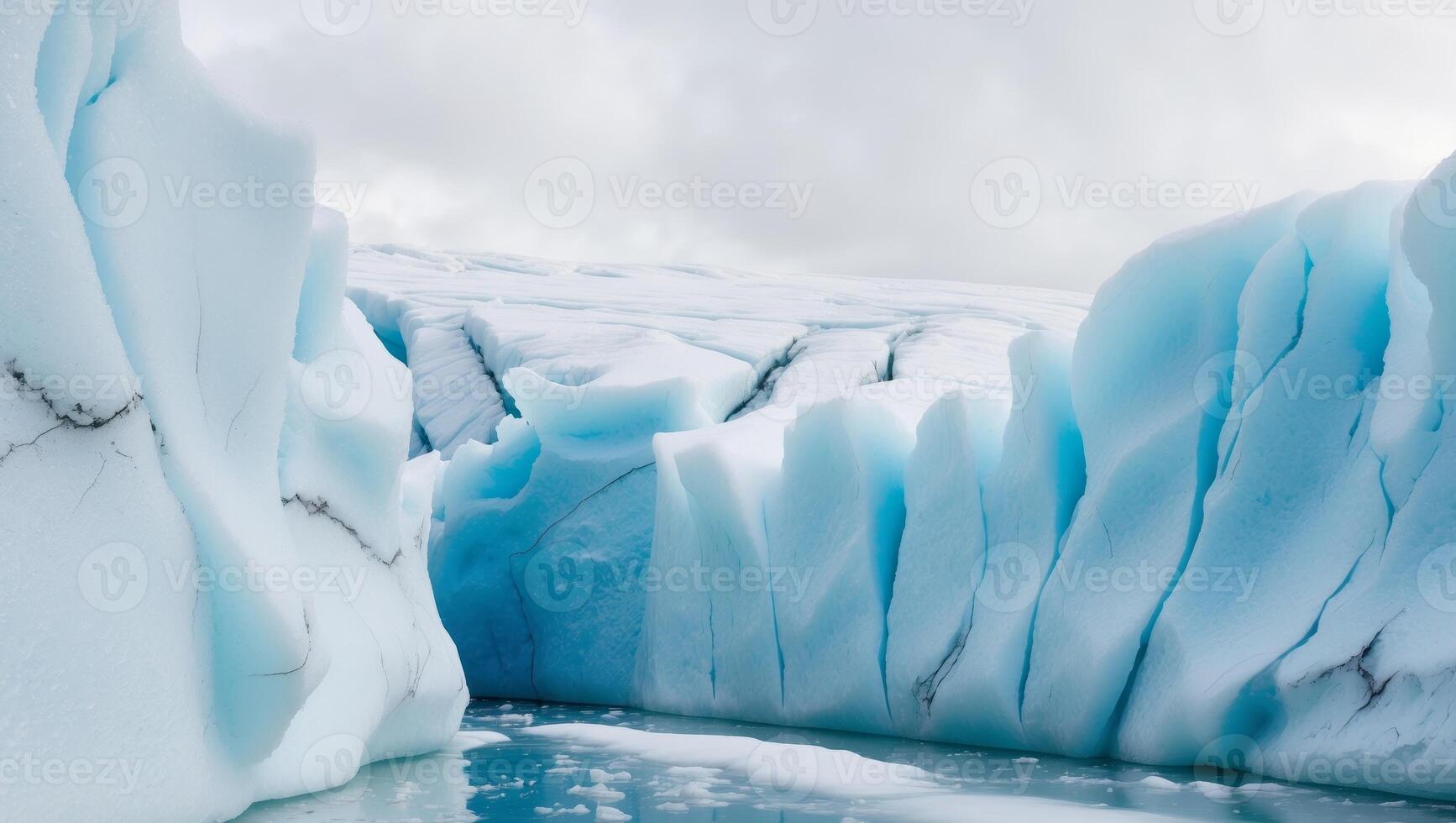 dynamic nature of glaciers representing continuous freezing and thawing processes and their impact on shaping land. photo