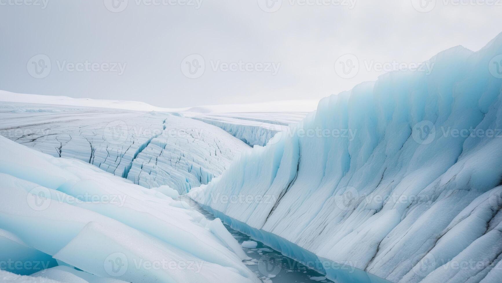 dynamic nature of glaciers representing continuous freezing and thawing processes and their impact on shaping land photo