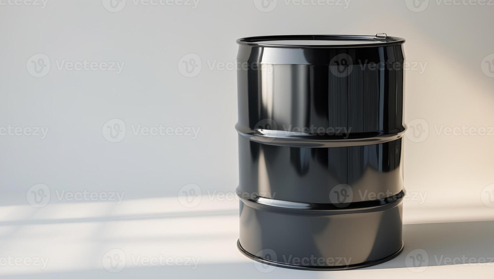 Shiny Black Drum Barrel with Smooth Surface Ideal for Industrial Storage and Transportation Applications in Various Settings and Environments photo