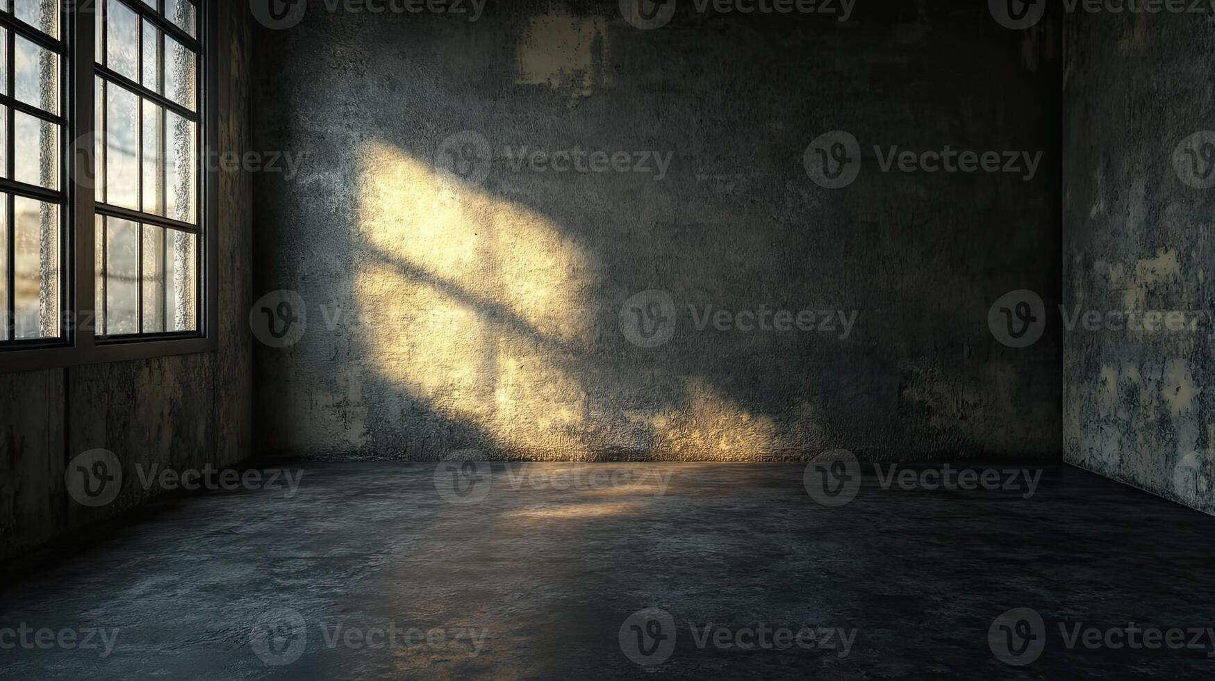 Empty Industrial Room with Sunlight photo